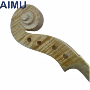 Cuello de violín Good Flames 4/4, pergamino de cabeza de violín a rayas de tigre - Imagen 1 de 6