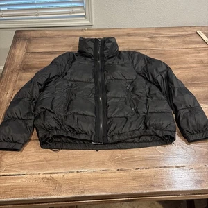 Zara Womans Short Padded Black Puffer Jacket Size S Outdoors - Picture 1 of 9