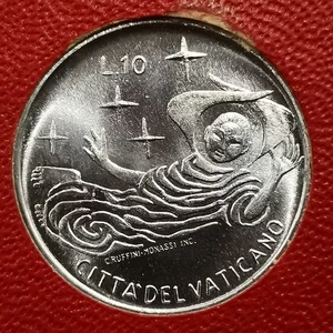 10 LIRES 1969 PAPE PAUL VI VATICAN 110000 Ex.   UNC / ISSUE DU COFFRET - Picture 1 of 2