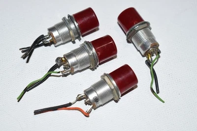 Lote de 4 luces indicadoras Dialco vintage rojas Foto 1 de 4