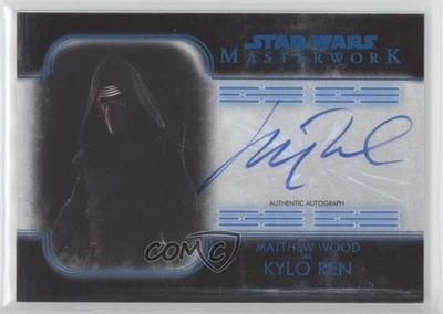 2020 Topps Star Wars Masterwork Blue 77/99 Matthew Wood as Kylo Ren Auto la8 - Image 1 of 3