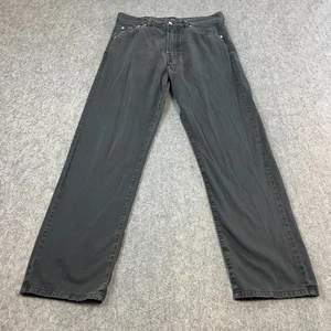 Vintage Hugo Boss Mens Jeans Regular Straight 32 30 Charcoal Wash Grey Cotton - Picture 1 of 10