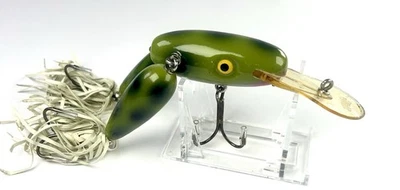 DE COLECCIÓN RARO 5" OZARK MOUNTAIN-LUHR JENSEN RANA SEÑUELO CUERPO MADERA-MUSKY/LUCIO Foto 1 de 4