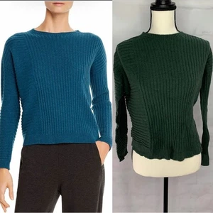 Eileen Fisher Seamless Italian Cashmere Pullover Grün XS Neu mit Etikett - Bild 1 von 10