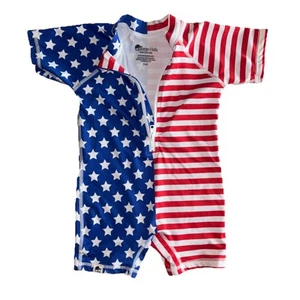 Boys 3-4T American Flag Swimsuit From George Hats - USA, 4th Of July, Americana - Picture 1 of 4