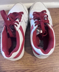 PONY Women's Top Star Classic Low Leather Sneakers White and Red Size 6 - Picture 1 of 9