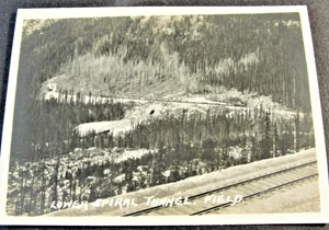Canadian Rockies, Lower Spiral Tunnel - Banff, Alberta, Canada -1920s Photo.  - Picture 1 of 2