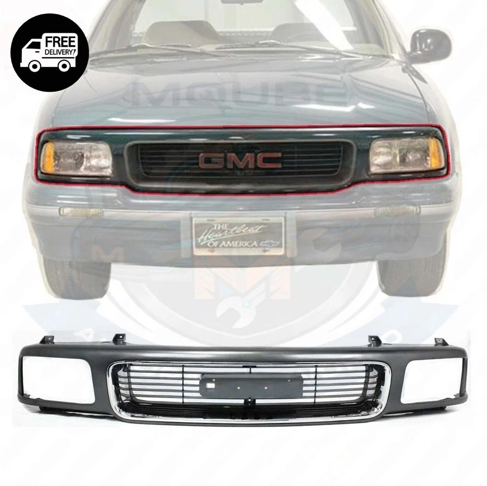 New 1994-1997 Front Grille With Chrome Center GMC Sonoma Jimmy GM1200355 Foto 1 de 1