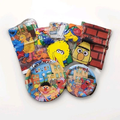 Sesame Street Birthday Party Supplies Plates Cake Topper Banner Table  Backdrop - Image 1 of 4