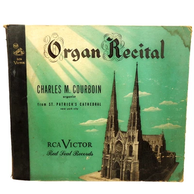 Organ Recital 78 RPM 3 Record Album CHARLES M. COURBOIN St Patrick's Cathedral - Image 1 of 4