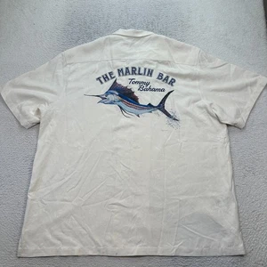 Tommy Bahama Hemd Herren XXXL "The Marlin Bar" Artist Series 2020 Seide MÄNGEL - Bild 1 von 18