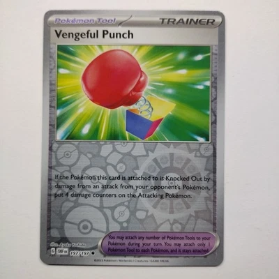 Vengeful Punch 197/197 SV03: Obsidian Flames Reverse Holo Pokemon  - Image 1 of 2