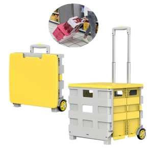 NEW Wheeled Collapsible Handcart Folding 2 Wheeled Shopping Utility Cart - Picture 1 of 1