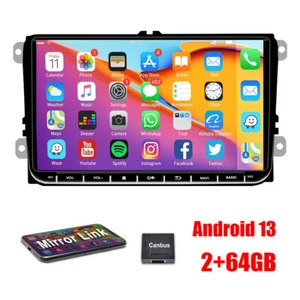 2+64GB 9" Radio de coche Android 13 GPS DAB para VW Golf 5 6 Touran Polo Passat Tiguan - Imagen 1 de 14