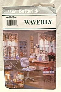 Butterick #5506 Sewing Pattern Reversible Sewing Room Curtains Basket Liners - Picture 1 of 4