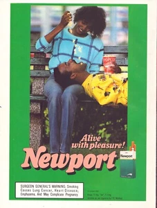 Vintage Print Ad 1992 - Newport Cigarettes and Isuzu Rodeo - Man & Woman popcorn - Picture 1 of 2