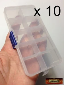 M01569x10 MOREZMORE HPA Tool 10 Clear Storage Box Containers 10 Compartment - Picture 1 of 2
