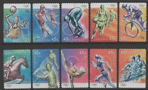 Juego de 10 autoadhesivos deportes olímpicos Australia 2000 usado - Imagen 1 de 1