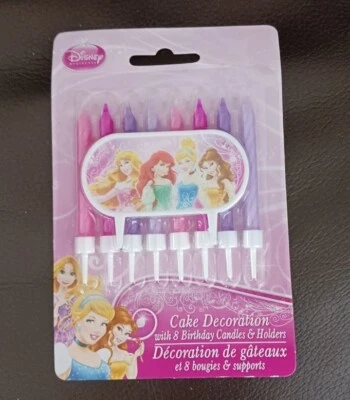 2 Packs Disney Princesa Cumpleaños 2.25" Velas para Pastel, Fiesta, Juego De 8 Cada una Foto 1 de 4