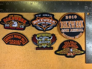 U7-39 MOTORRAD PATCH - 6 STÜCK - GEMISCHTE FAHRRADWOCHEN - Bild 1 von 2