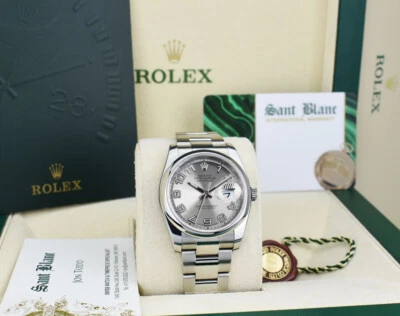 ROLEX SS DateJust Silver Concentric - Smooth Bezel Oyster Band 116200 SANT BLANC - Image 1 of 4