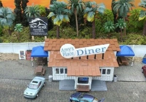 Assembled Scale Model Diner Kit in T, Z, N, HO, S, & O Scales Gauge - Picture 1 of 14