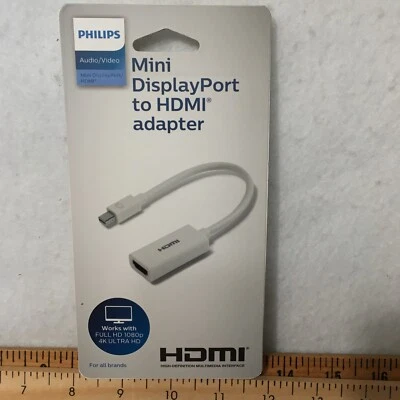 Philips Audio/Video Mini Display Port to HDMI adapter - NEW - Unopened Free Ship - Image 1 of 4