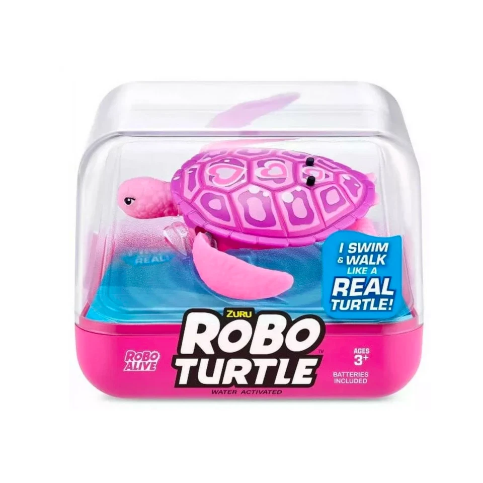 Zuru Robo Alive Robo Tortuga Robótica Nadadora, Rosa, ¡NUEVO! Foto 1 de 1