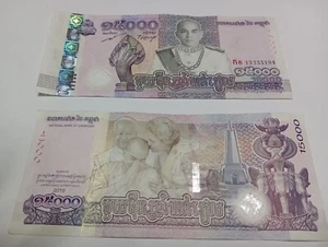 CAMBOGIA CAMBODIA 15000 RIEL 15 ANNI INCORONAZIONE RE 2019 CIRCOLATA SPL - Imagen 1 de 3