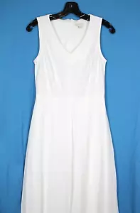 Tuta CATO senza maniche BIANCO CREPE CROPPED CHIFFON GREMBIULE GONNA A STRATI taglia 4 - Foto 1 di 5