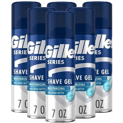 Gillette Series 3X Moisturizing Shave Gel 7oz, 6 Pack - Lubricating Formula✅✅✅ - Image 1 of 4