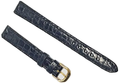 Correa de reloj de cuero de cocodrilo Raymond Weil de 12 mm de colección NOS # 1 Foto 1 de 2