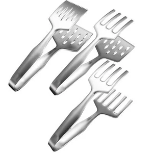 Stainless Steel Fish Tongs Multi-purpose Kitchen Utensils for Grilling Frying - Picture 1 of 15