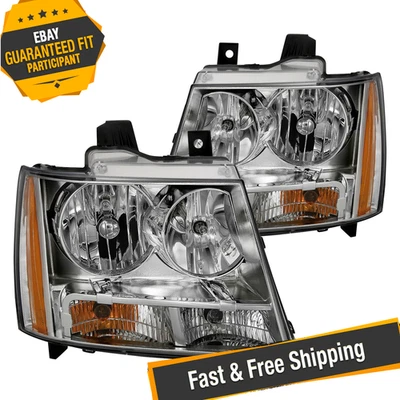Anzo 111475 Chrome Euro Headlights for 2007-2014 Chevy Tahoe - Imagem 1 de 4