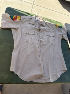 CDF California Dept of Forestry Uniform Hemd Herren Large ? Tan Flying Cross Vintage - Bild 1 von 19