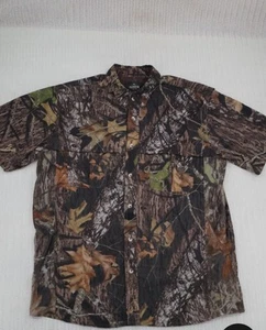 Redhead Shirt Mens Large Mossy Oak Camo Button Up Down Short Sleeve Hunting - Picture 1 of 9