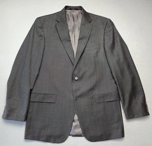 Hart Schaffner & Marx Chicago Jacket Gray Stripe Sport Coat Blazer 42L Old Money - Picture 1 of 16