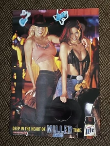 Vintage Rare 2002 “Deep In The Heart Of”….. Sexy Western Cowgirls Beer Poster - Picture 1 of 7