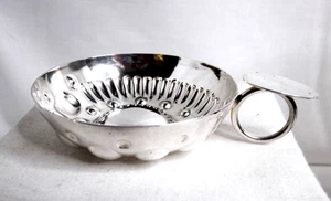 Vintage französischer Sommelier versilbert Weinprobe Tasse Made in France 3 3/8" Durchmesser - Bild 1 von 4