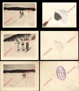 3x Fotos nackte Soldaten Ski fahren in Lappland Finnland - Bild 1 von 1