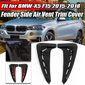 For BMW X5 F15 2014-2018 Gloss Black Side Wing Air Flow Fender Intake Vent Cover - Bild 1 von 11
