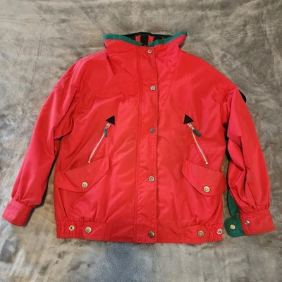 Chaqueta De Colección Y2K Mulberry Street Para Mujer Pequeña Roja Cremallera Completa Hecha en Rusia Foto 1 de 4