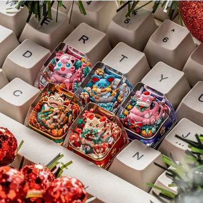 S-Craft XMAS 2025 Artisan Pokemon Keycaps Bundle, Ready To Ship - Image 1 of 4