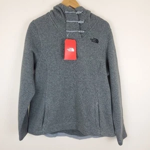 The North Face Crescent Toggle Collar Heathered Grey Pullover Hoodie NWT - Picture 1 of 24