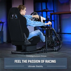 Dardoo Rennsimulator-Cockpit mit Schwarzem Sitz Fit Logitech G920 Thrustmaster - Bild 1 von 7