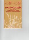 Word And Table By Hoyt L Hickman 1983 Trade Paperback