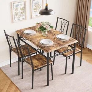 Kitchen Table Set and Wood Rectangular Dining Table for Small Space, Apartment - Picture 1 of 6