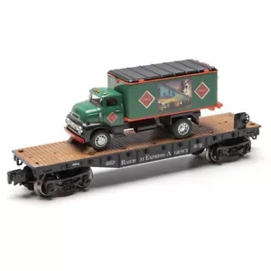 Menards O-Gauge REA Flatcar w 1956 REA Box Truck NIB - Picture 1 of 2