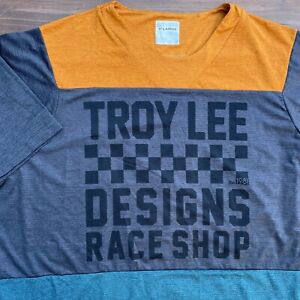 Troy Lee Designs Skyline Jersey Mens XL Gray Short Sleeve Mountain Bike Cycling