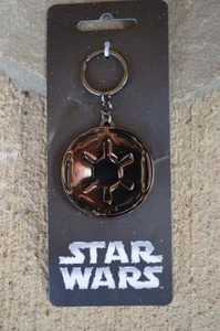 Star Wars 7 Movie Imperial Key Chain Black Gunmetal Licensed Force Awakens - Picture 1 of 3
